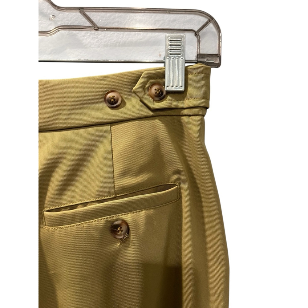 Anthropologie Avec Les Filles Barrel Leg Green Cargo Pants Size 2 Zip Pleated - Picture 10 of 11